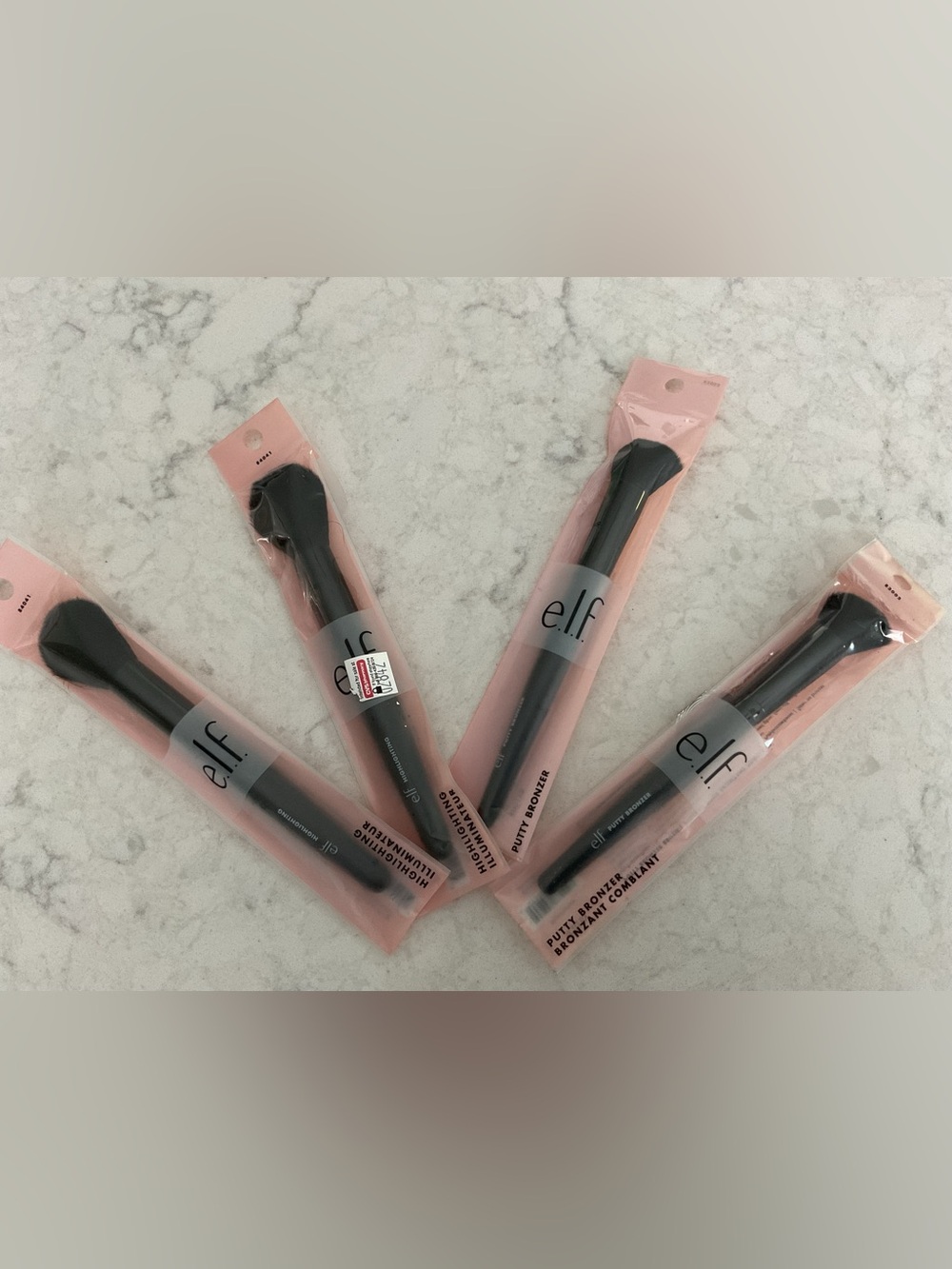 NIB e.l.f. Cosmetics Set of Two (2) - 2-Pc Brush Set: Highlighting & Putty